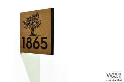 Solid Wood Address Plaques African Teak (Iroko) - Signs