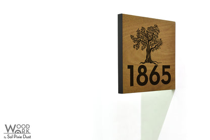 Solid Wood Address Plaques African Teak (Iroko) - Signs