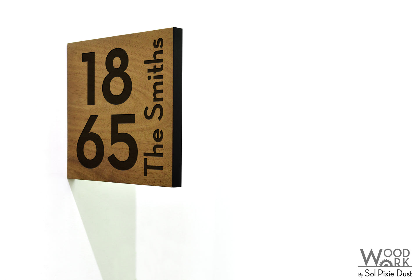 Solid Wood Address Plaques African Teak (Iroko) - Signs
