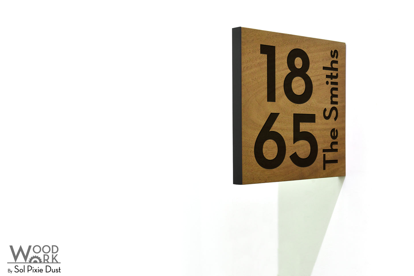 Solid Wood Address Plaques African Teak (Iroko) - Signs