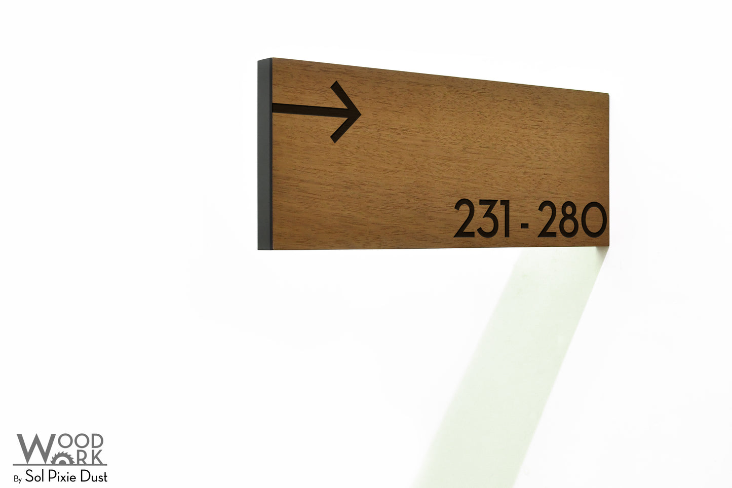Solid Wood Address Plaques African Teak (Iroko) - Signs