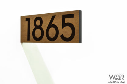 Solid Wood Address Plaques African Teak (Iroko) - Signs