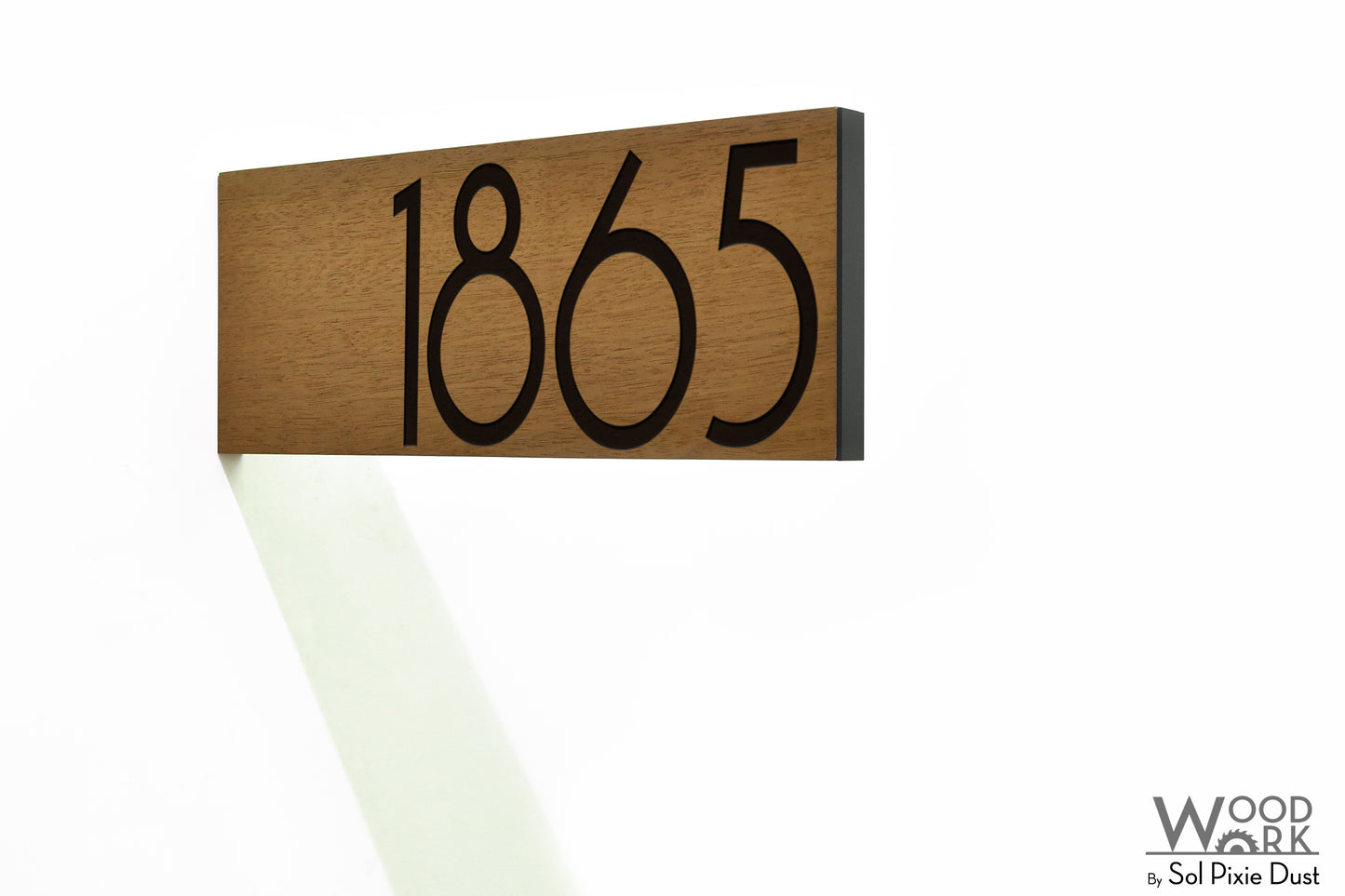 Solid Wood Address Plaques African Teak (Iroko) - Signs