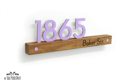 Underline African Teak Iroko or Hollow Aluminum Address Plaque - LED Signs