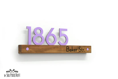 Underline African Teak Iroko or Hollow Aluminum Address Plaque - LED Signs