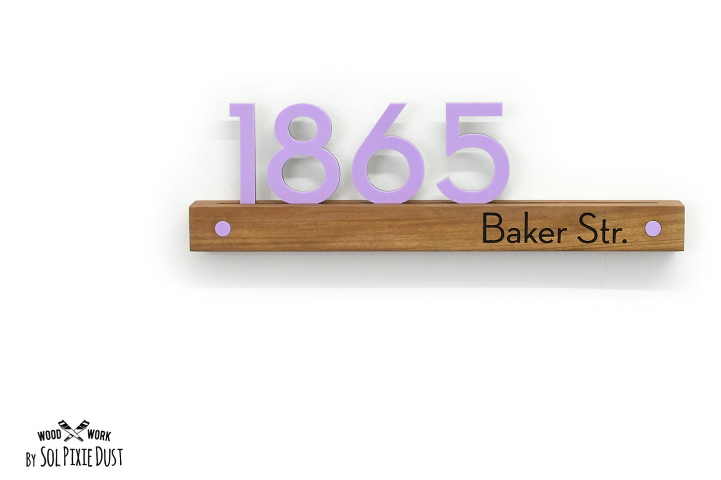 Underline African Teak Iroko or Hollow Aluminum Address Plaque - LED Signs