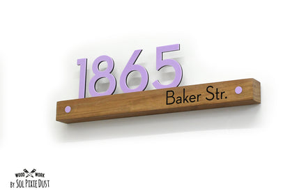 Underline African Teak Iroko or Hollow Aluminum Address Plaque - LED Signs