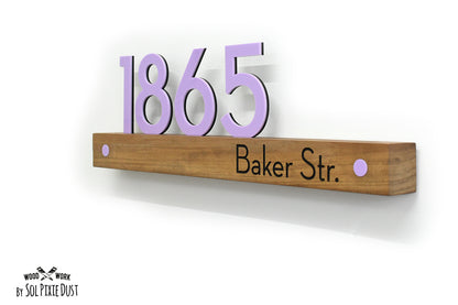 Underline African Teak Iroko or Hollow Aluminum Address Plaque - LED Signs
