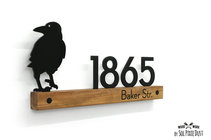 Underline African Teak Iroko or Hollow Aluminum Address Plaque - LED Signs