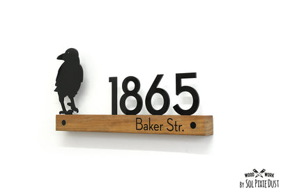 Underline African Teak Iroko or Hollow Aluminum Address Plaque - LED Signs