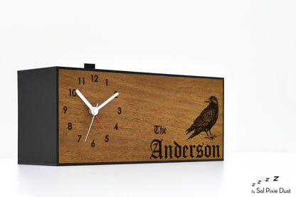Alarm Clocks - Laser Engraved No Ticking - Table Desk Clock