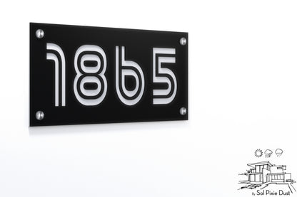 Acrylic Address Plaque - Signs ( Font Options )