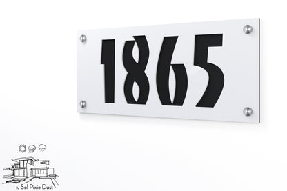 Acrylic Address Plaque - Signs ( Font Options )