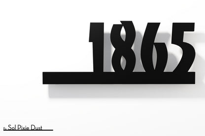 Underline House Numbers - LED Sign ( Font Options )