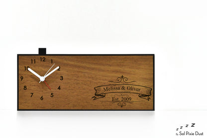 Alarm Clocks - Laser Engraved No Ticking - Table Desk Clock
