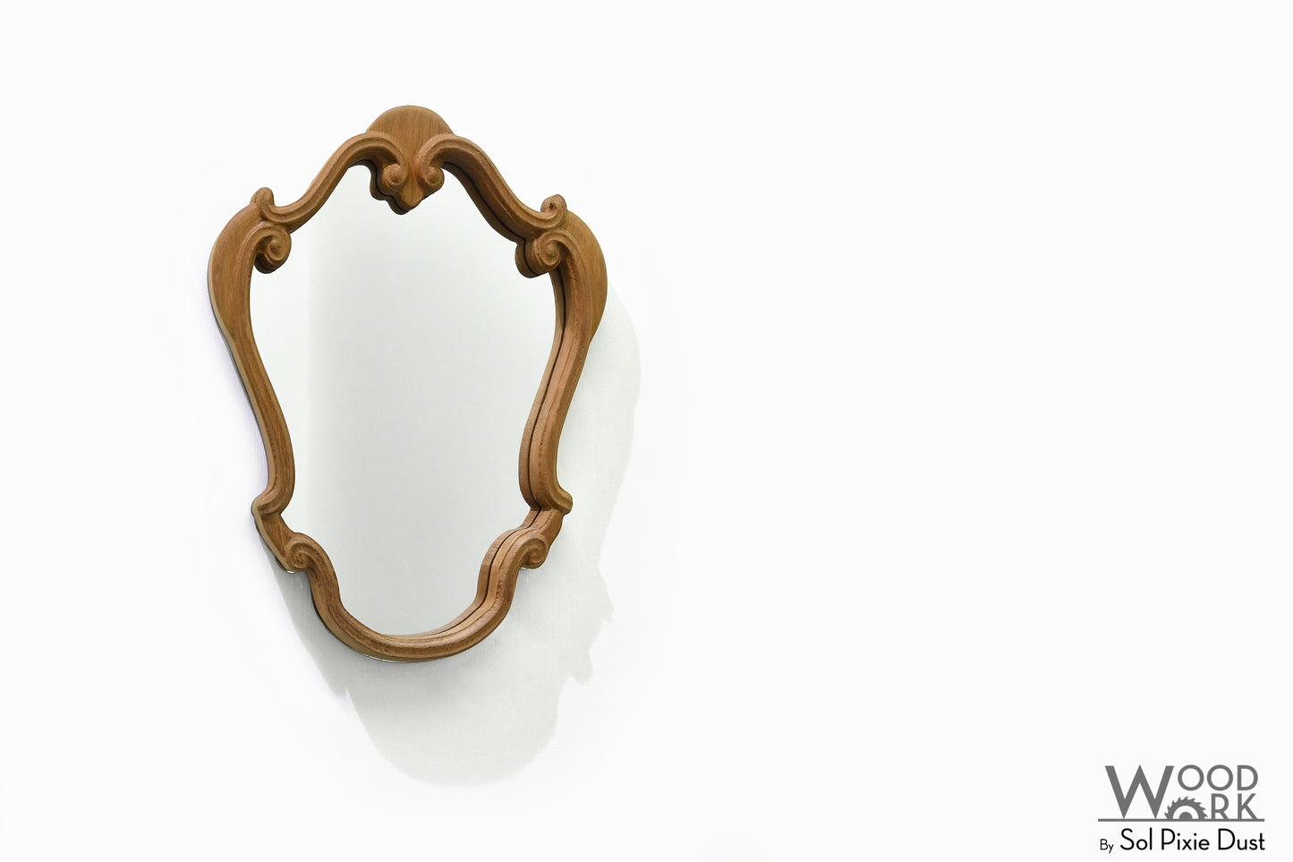 Iroko Wooden Wall Mirror