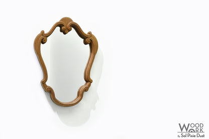 Iroko Wooden Wall Mirror