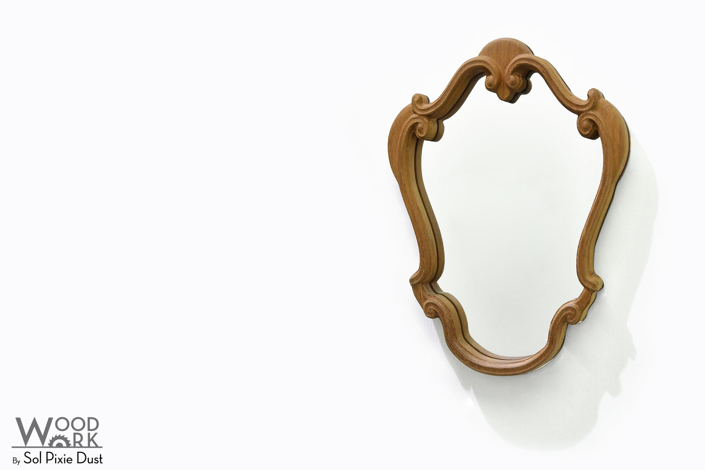 Iroko Wooden Wall Mirror