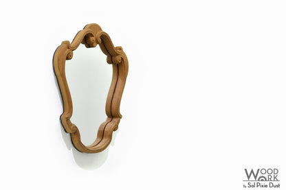 Iroko Wooden Wall Mirror