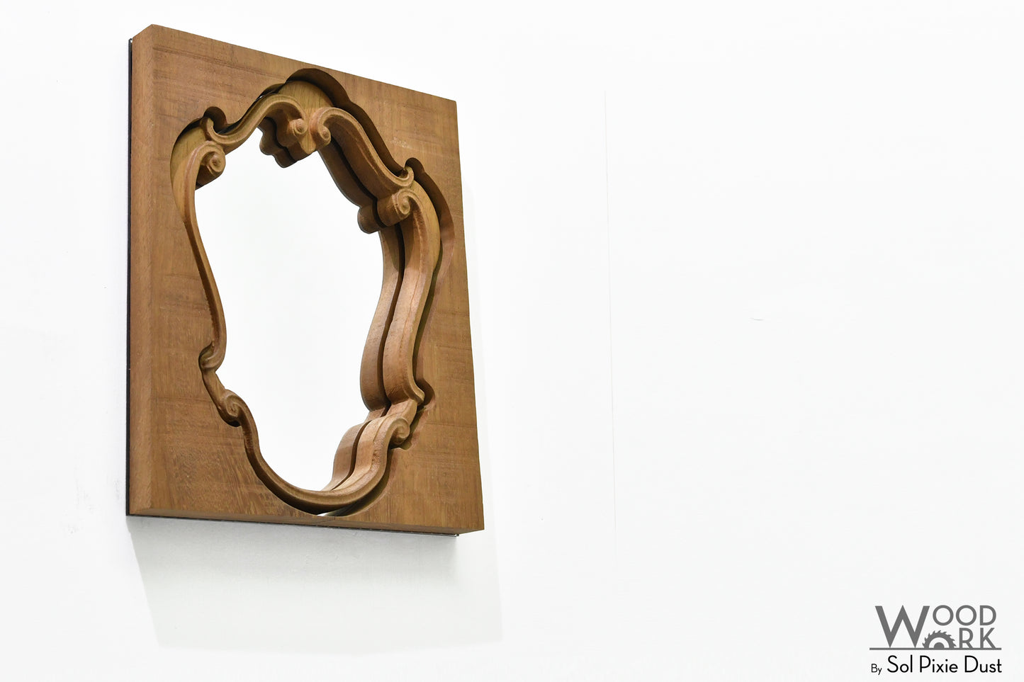 Iroko Wooden Wall Mirror