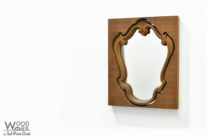 Iroko Wooden Wall Mirror