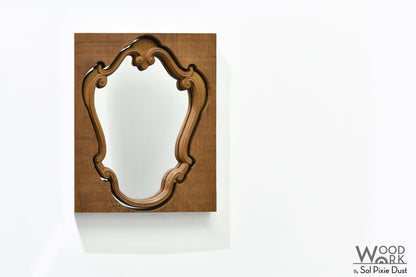 Iroko Wooden Wall Mirror