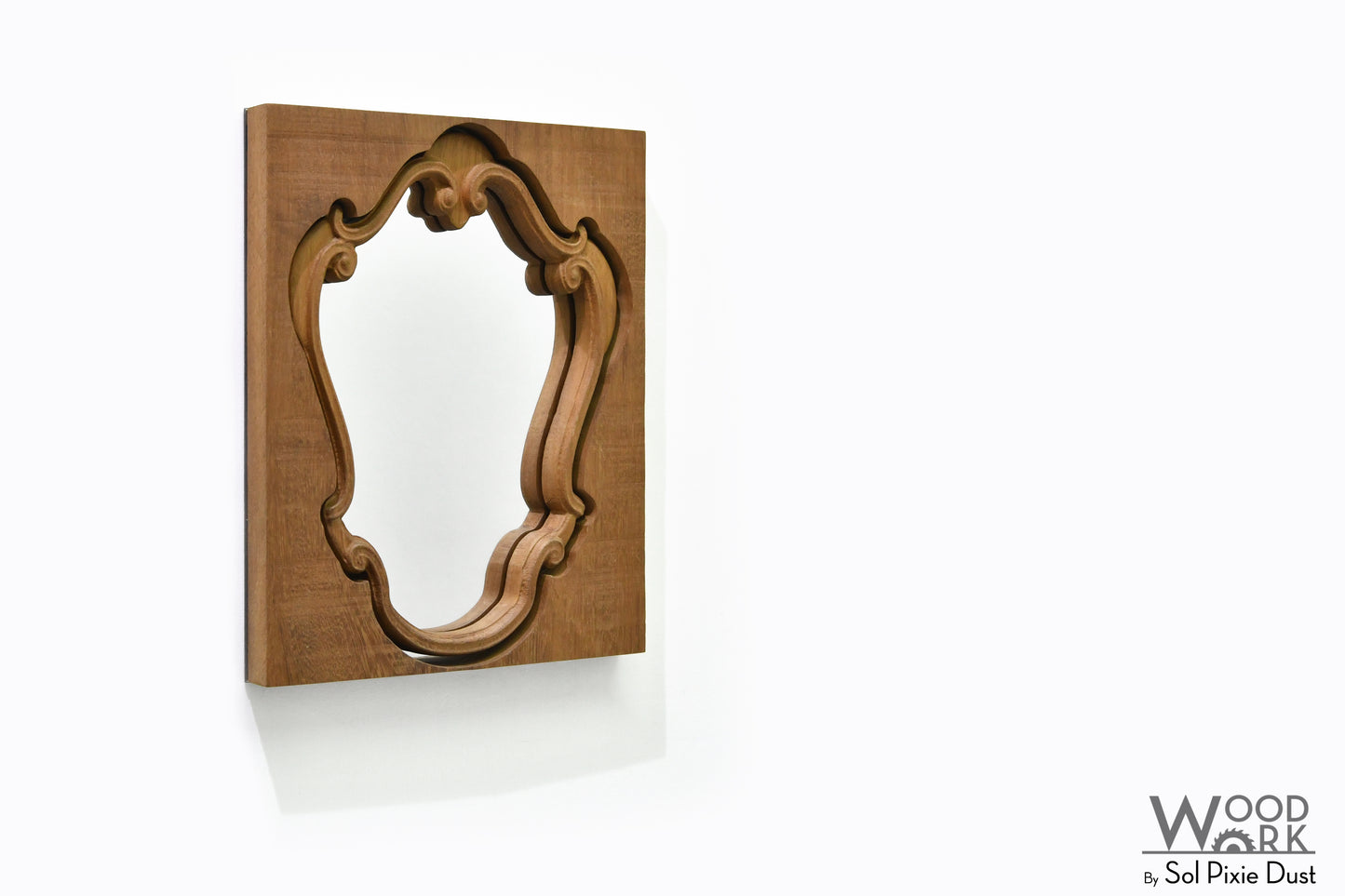 Iroko Wooden Wall Mirror