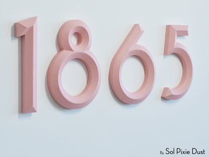 Minimal 3D House Numbers – Modern House Numbers