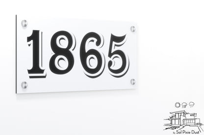 Acrylic Address Plaque - Signs ( Font Options )