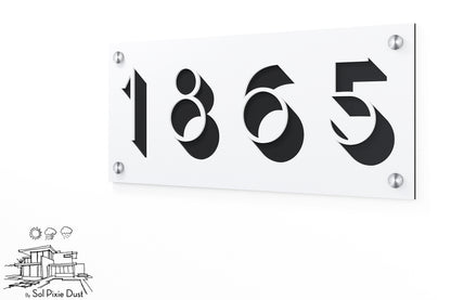 Acrylic Address Plaque - Signs ( Font Options )