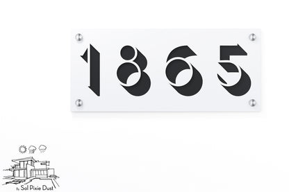 Acrylic Address Plaque - Signs ( Font Options )