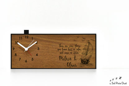Alarm Clocks - Laser Engraved No Ticking - Table Desk Clock