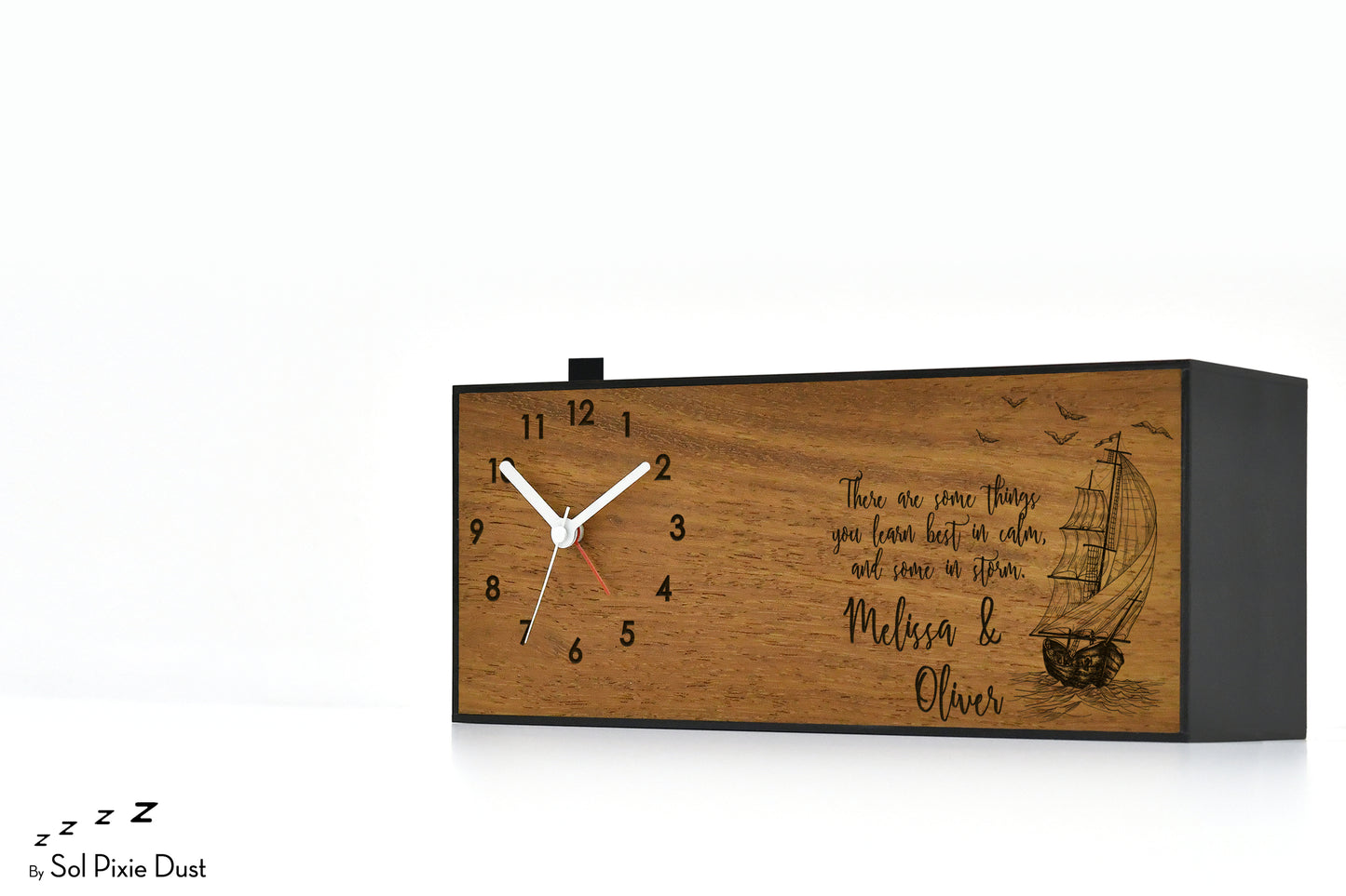 Alarm Clocks - Laser Engraved No Ticking - Table Desk Clock