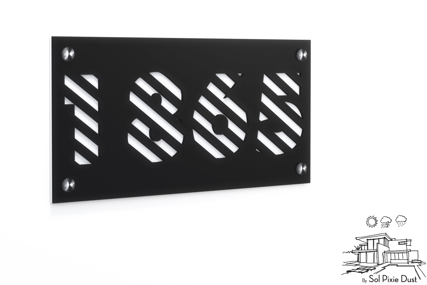 Acrylic Address Plaque - Signs ( Font Options )