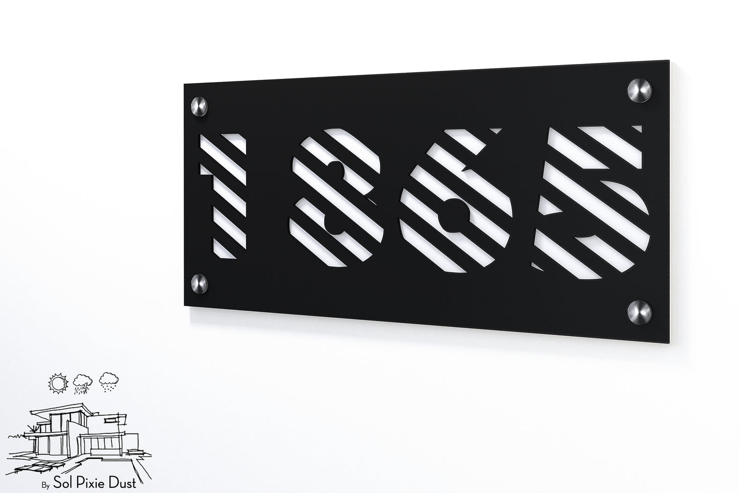 Acrylic Address Plaque - Signs ( Font Options )