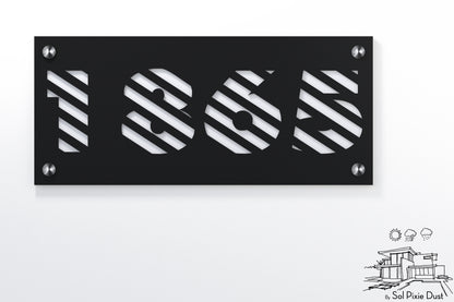 Acrylic Address Plaque - Signs ( Font Options )