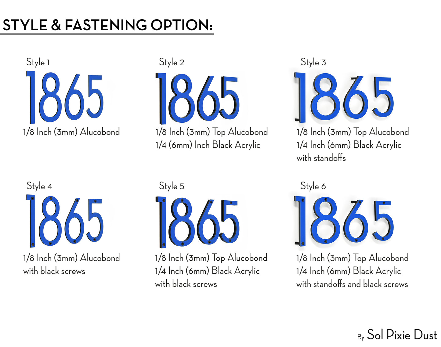 Modern House Numbers – Acrylic & Alucobond (ACP)
