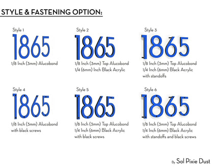 Modern House Numbers – Acrylic & Alucobond (ACP)