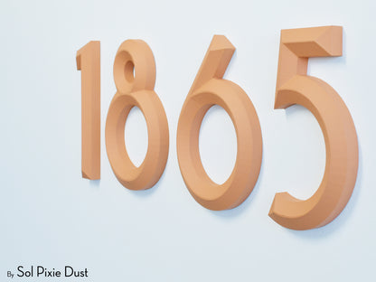 Minimal 3D House Numbers – Modern House Numbers