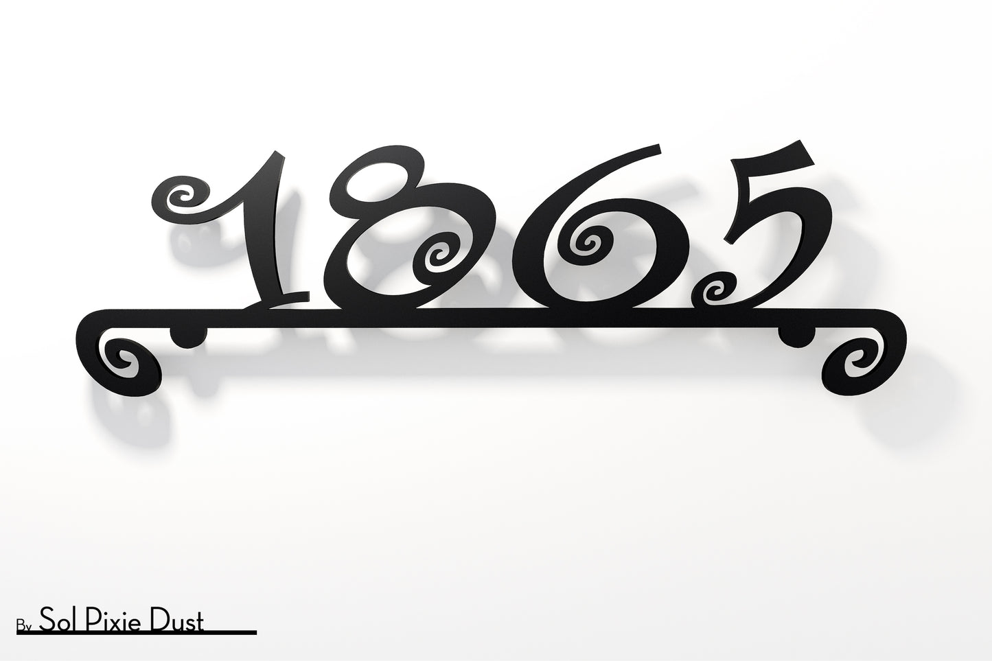 Underline House Numbers - LED Sign ( Font Options )