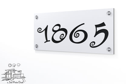 Acrylic Address Plaque - Signs ( Font Options )