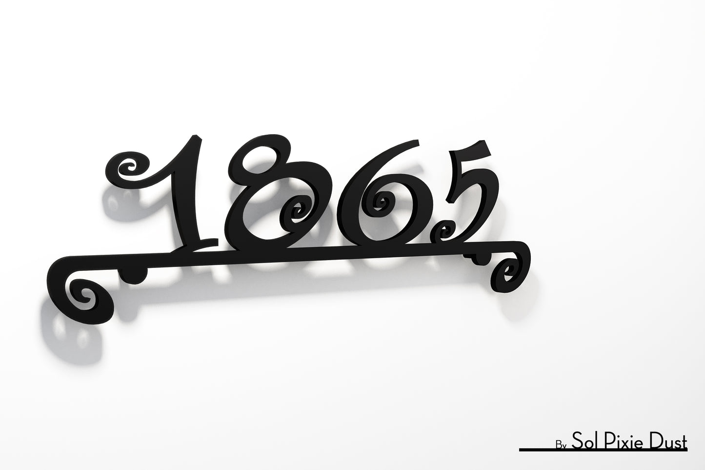 Underline House Numbers - LED Sign ( Font Options )