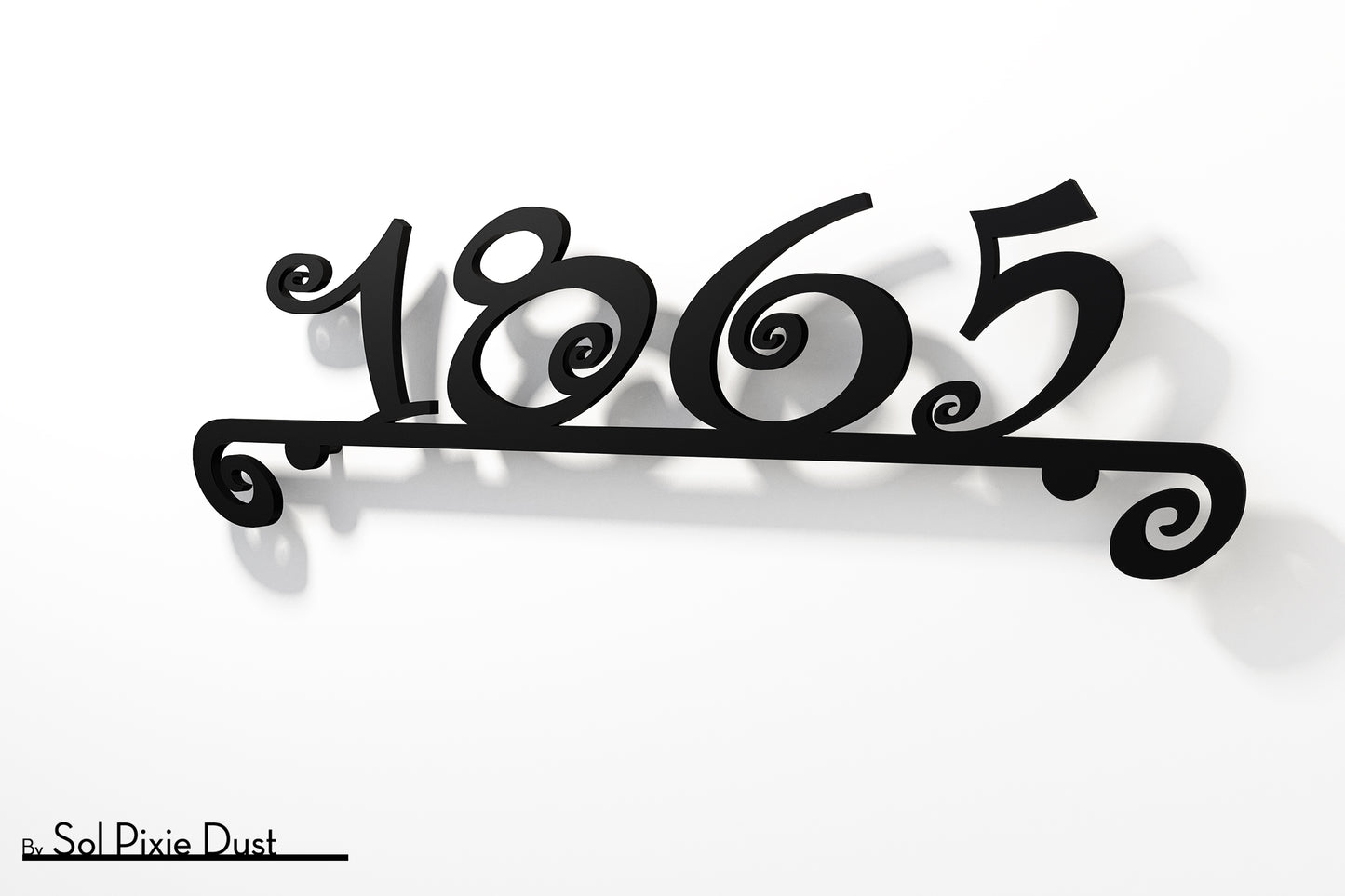 Underline House Numbers - LED Sign ( Font Options )