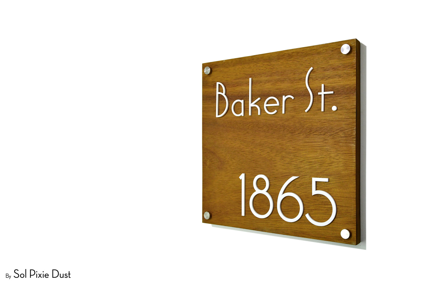 Solid Wood Address Plaques African Teak (Iroko) - Signs