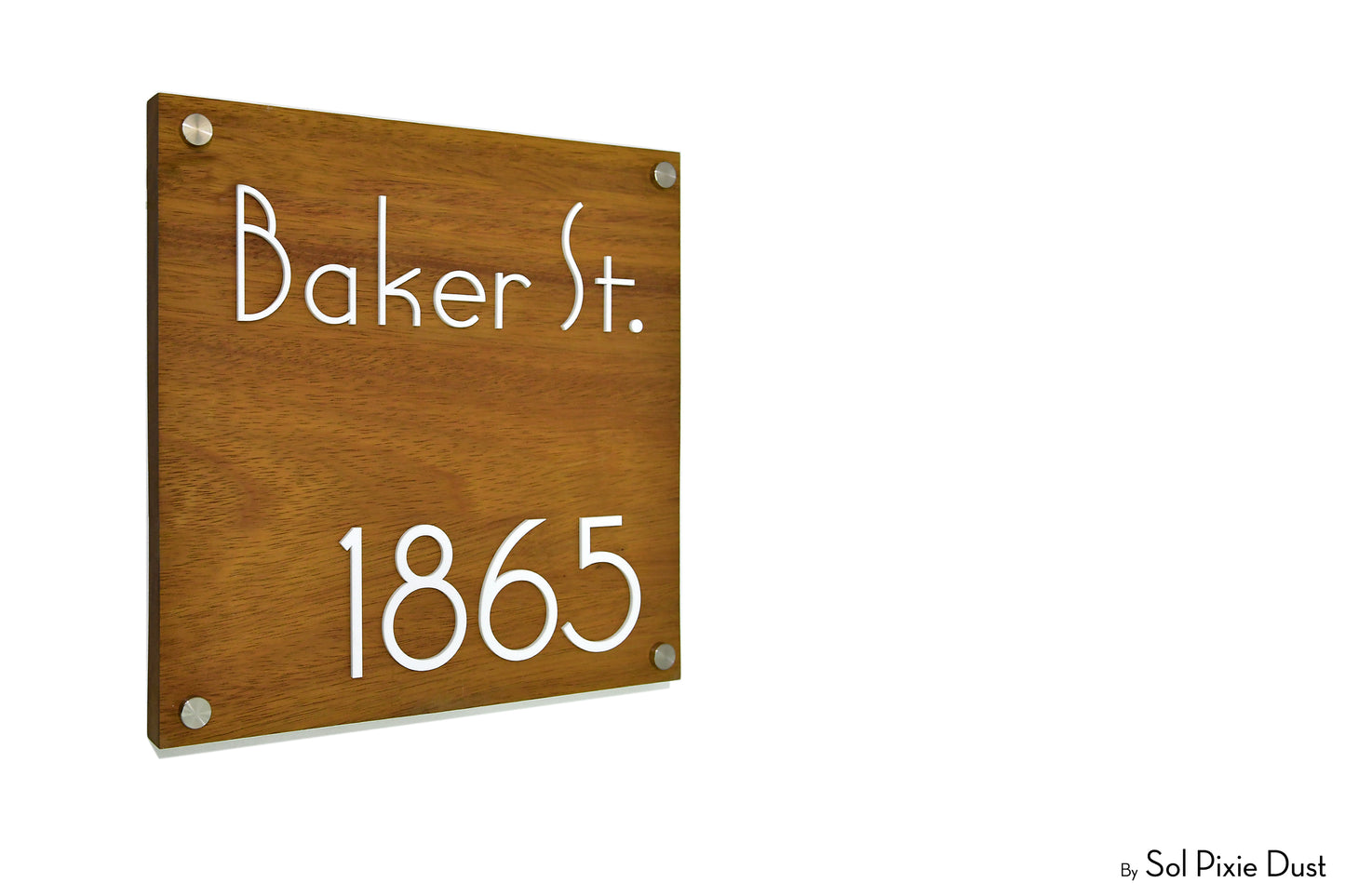 Solid Wood Address Plaques African Teak (Iroko) - Signs
