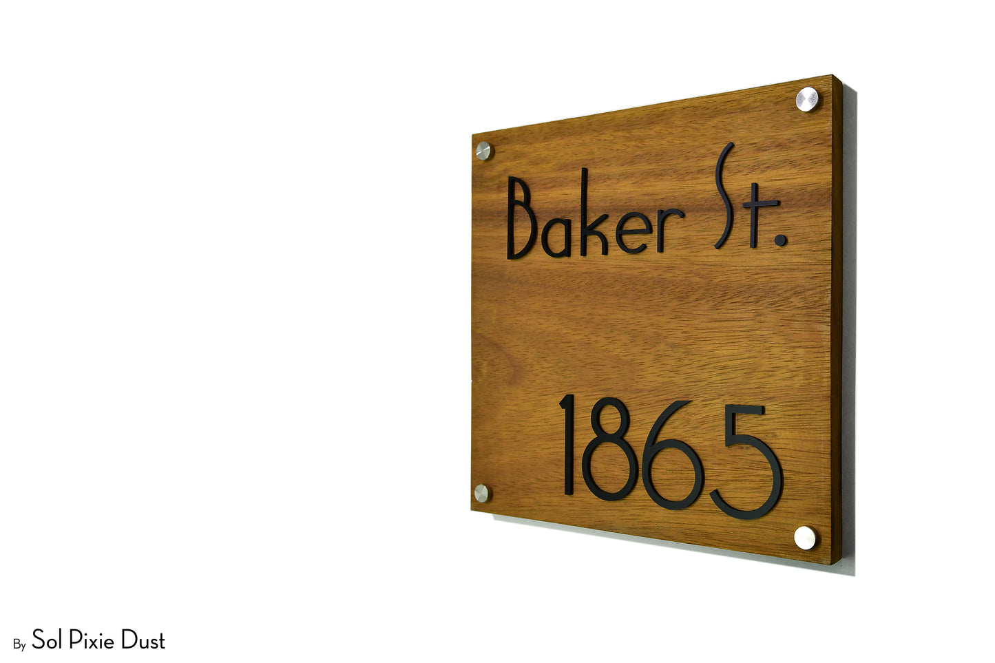 Solid Wood Address Plaques African Teak (Iroko) - Signs
