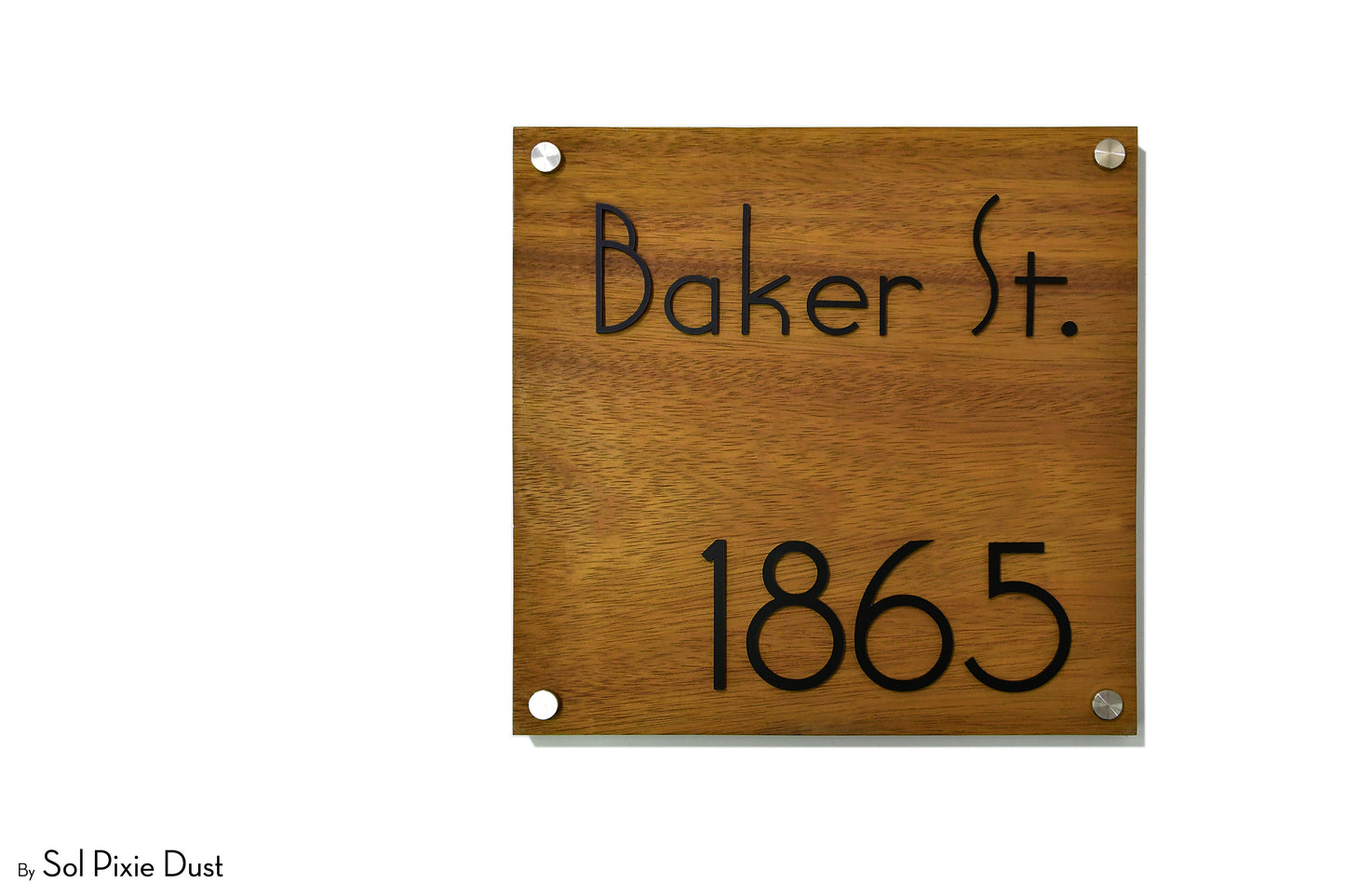 Solid Wood Address Plaques African Teak (Iroko) - Signs