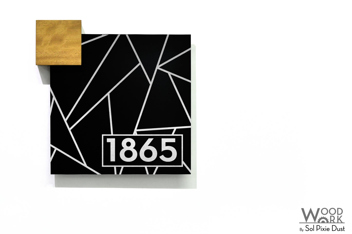 Aluminum (ACP) Address Signs with Solid Wood Mount