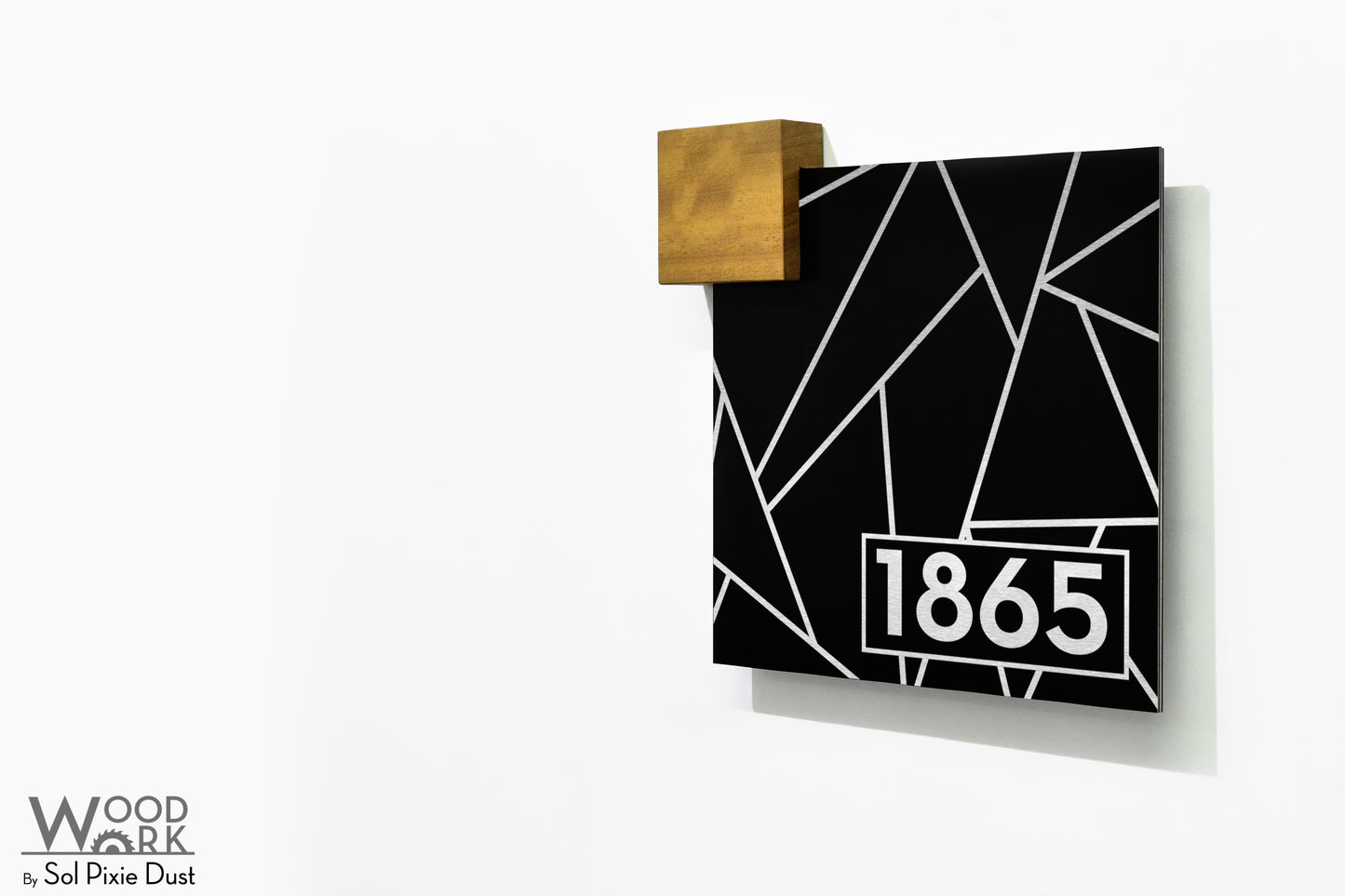 Aluminum (ACP) Address Signs with Solid Wood Mount