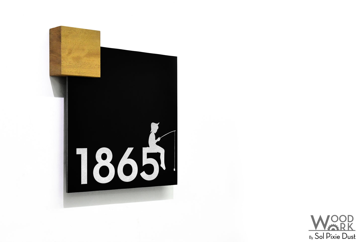 Aluminum (ACP) Address Signs with Solid Wood Mount